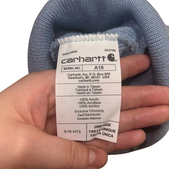 CARHARTT LIGHT BLUE BEANIE - Picture 3 of 3